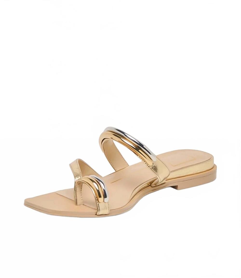 NEW DOLCE VITA women's tarina modern embellished sandals in gold